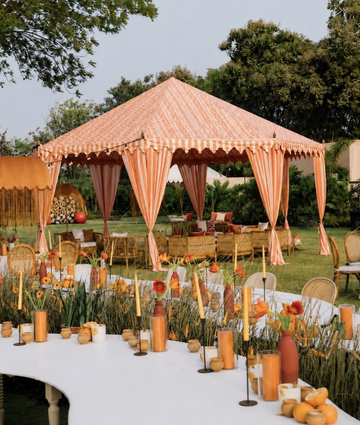 Luxury tent decoration